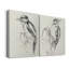 Woodpecker S croquis I, toile tendue avec châssis de qualité supérieure - prête à être accrochée-694183304