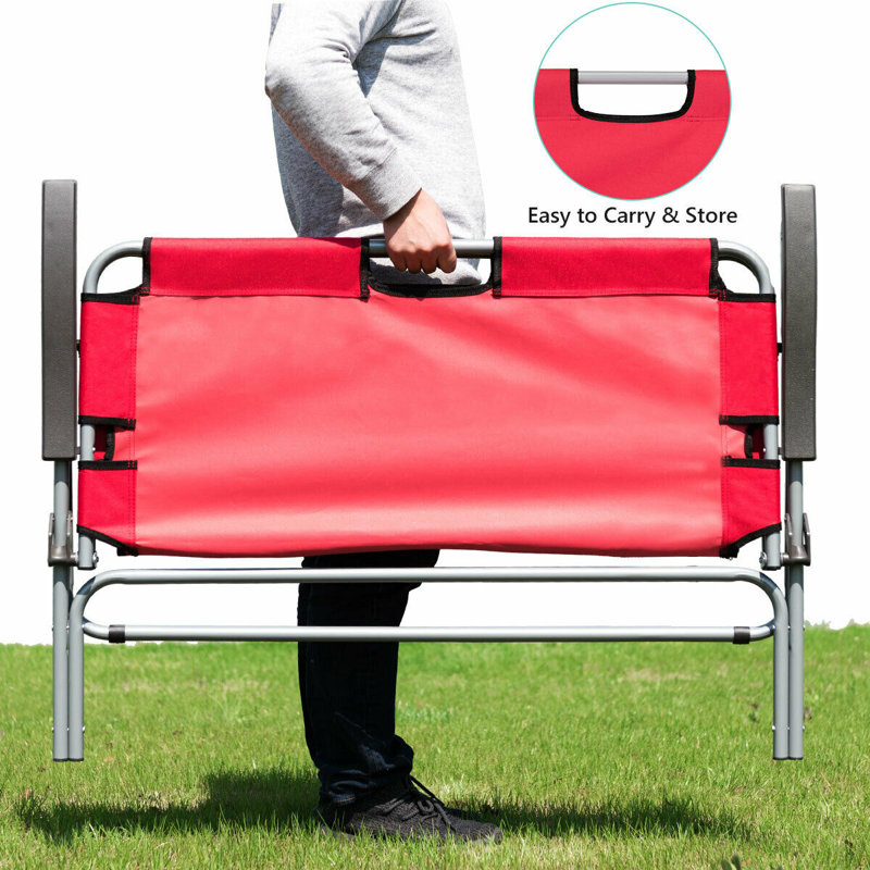 Jessenia Fabric Folding Chair, Red