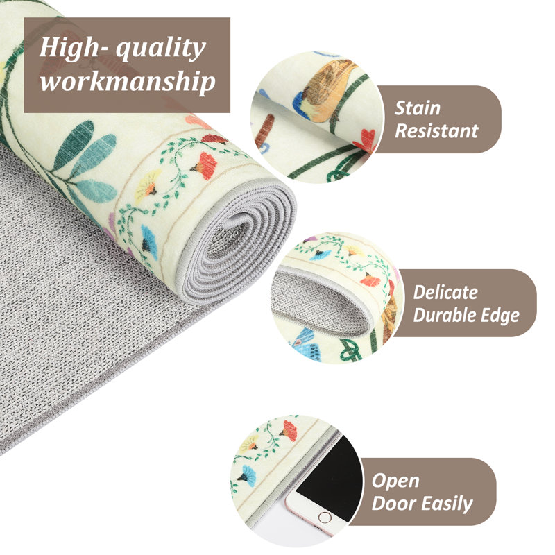 Area Rugs Machine Washable Area Rug for Living Room, , Vintage Distressed Accent Rug Non-Slip Non-Shedding Soft Carpet, Stain Resistant Low-Pile Foldable Print Floor Mat for Office Home Decor