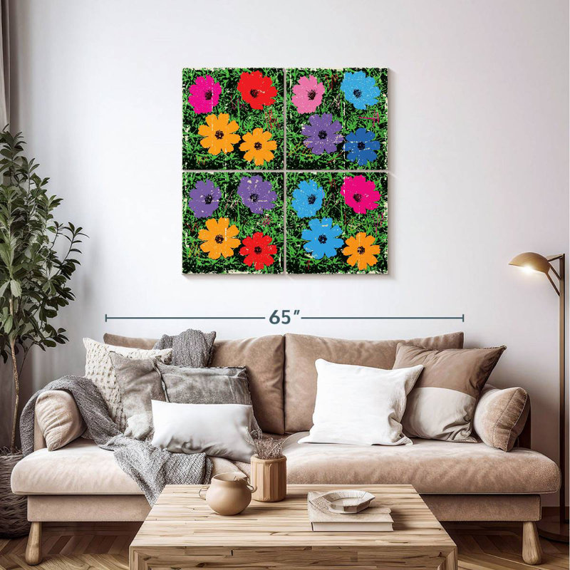 Harnek Retro Flowers On Grass