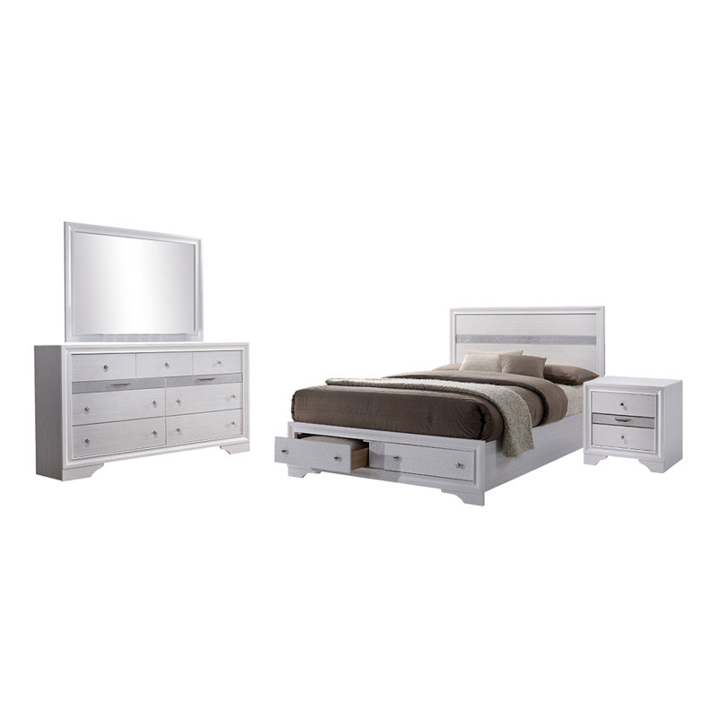 Ensemble de chambre avec grand lit 4 pièces Alfreda Ducan Chrissy