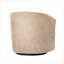 Fauteuil d'appoint pivotant à 360 degrés à siège unique, revêtement en microfibre de polyester beige chaud