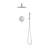 Wall Mounted Shower System with Rain Shower and Handheld Shower-110679386