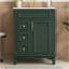 Meuble-lavabo 24 po avec lavabo en céramique, petite armoire de salle de bain, armoire moderne avec 2 tiroirs et tablette réglable-1728316229