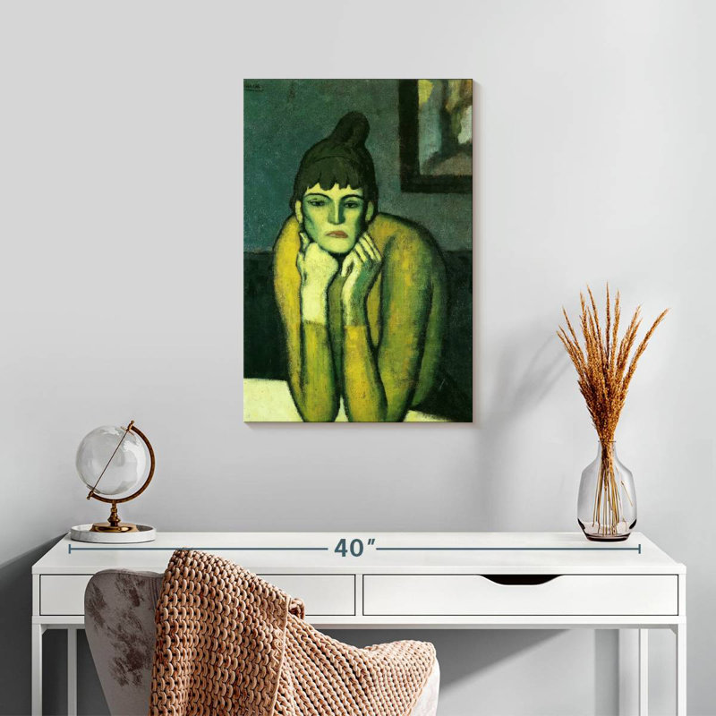 Femme avec un chignon, H 24 po x l 16 po