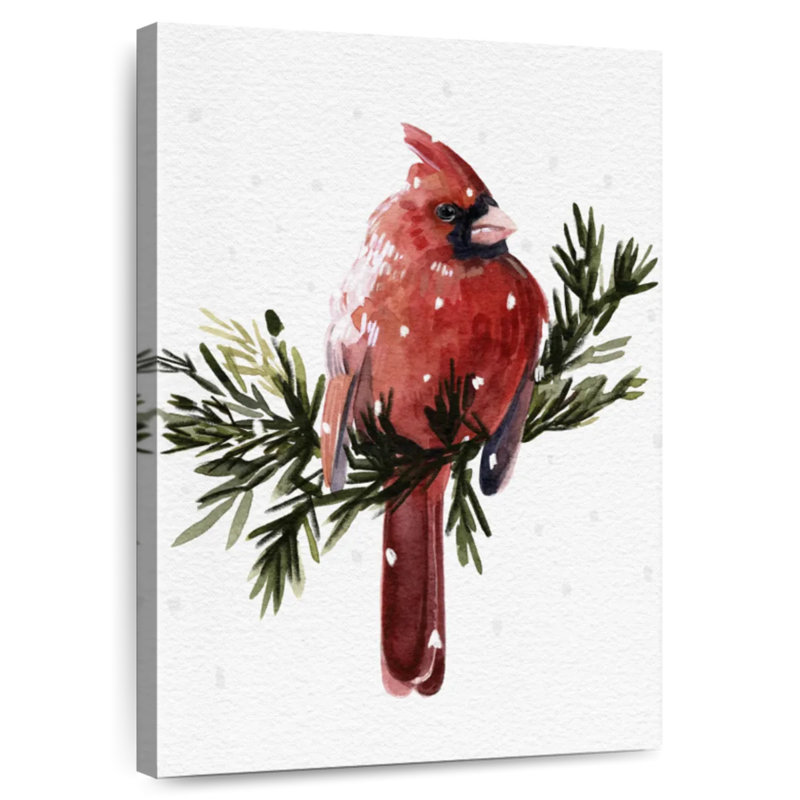 Brampt Cardinal With Snow I, 39" H x 26" W