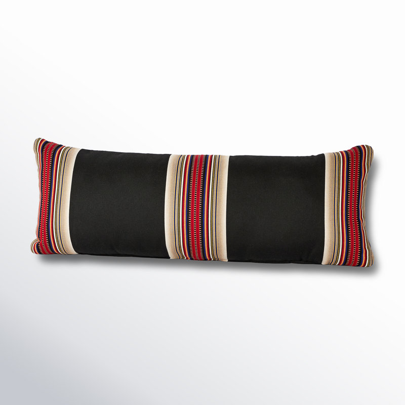 Coussin décoratif réversible Demetrick, Noir / Rouge