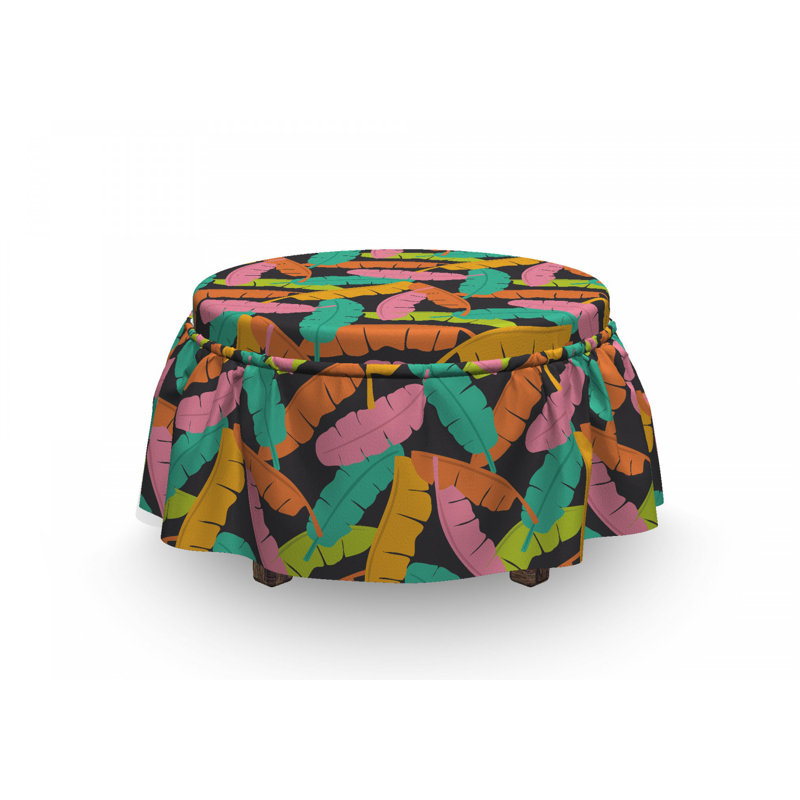Housse pour repose-pieds banane leaves