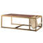 Retro Brown Coffee Table With Magazine Holder