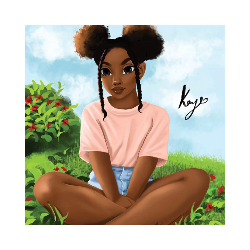 Garden par Princess karibo-impression d’art graphique, Pas de tapis, H 26 po x l 26 po x P 1,5 po, Toile tendue