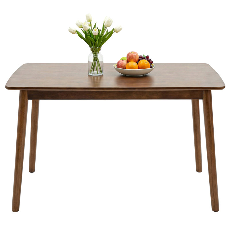 Mid Century Modern Solid Wood Dining Table