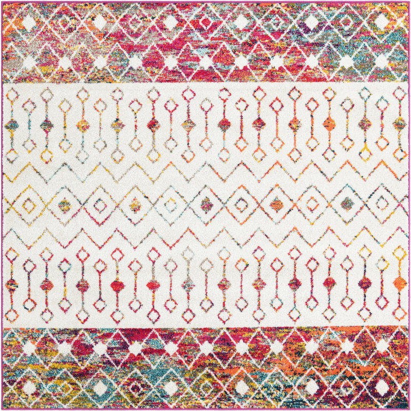 Abstract Indoor Rug, Square 6'