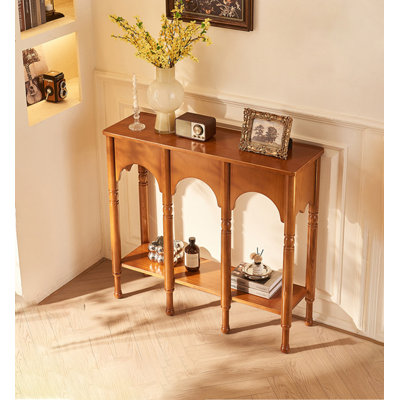 Table console en bois massif rétro Country