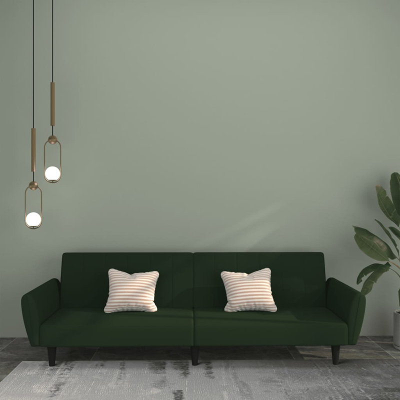 86.6'' Velvet Sofa, Dark Green Velvet