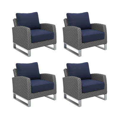 Fauteuil club en osier Sabreea