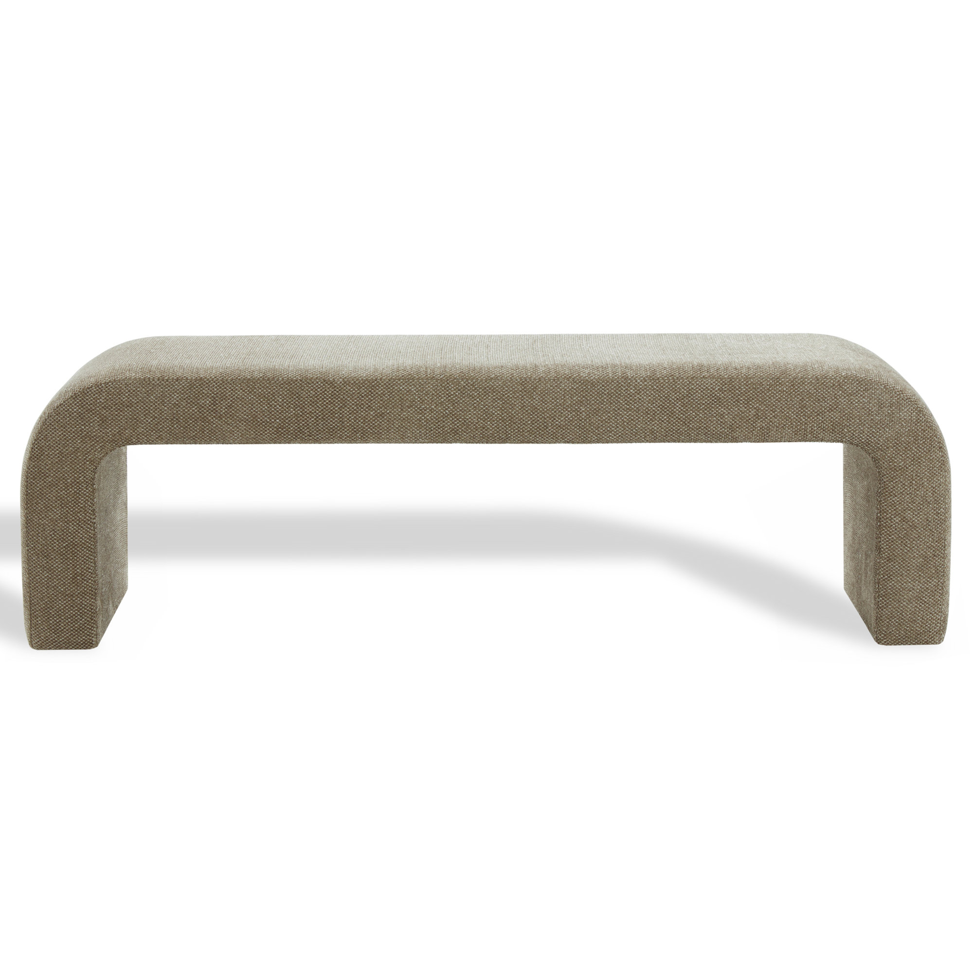 Daine 62" Upholstered Bench, Brown Chenille