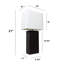 21" Leather Base Table Lamp with White Rectangular Linen Shade-105848916-81096605-105865462