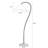 White + Nut-brown Fabric + Solid Wood Free form Floor Lamps