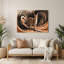 Faune, art mural brun en métal Caracal-1956809585