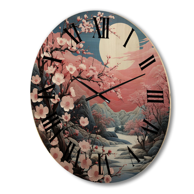 Horloge murale asiatique Asian Art Eastern Elegance III, Grand