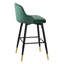 Tabouret de bar et de comptoir pivotant rembourré de 26 po / 29 po avec structure en métal solide et dossier en velours-12072497-28795499