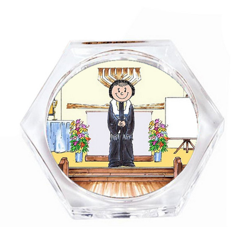 Ensemble de 4 sous-verres personnalisables Rabbi - Sous-verre féminin, Oui