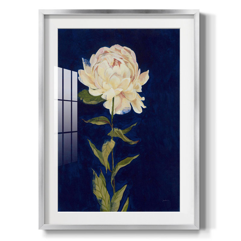 " Vovere II ", White, Silver Framed Paper