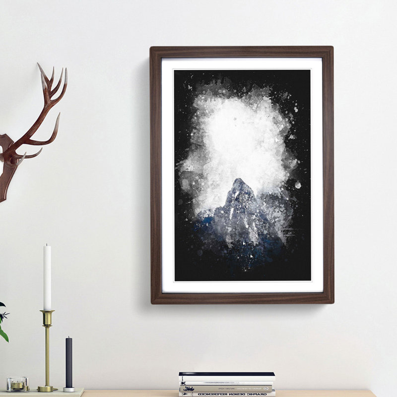 Bucegi Mountains in Romania - Framed Print, 63cm H x 45cm W x 2cm D, Walnut Framed