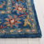 Tapis oriental en coton et laine bleu / vert Roshaunda-861692067