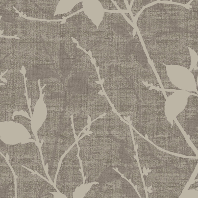 Grimbald Floral Double Roll, Taupe/Gold