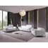 Ensemble de canapé, causeuse et chaise en cuir véritable blanc 3 pièces avec appuis-tête réglables