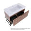 36 po W Meuble-lavabo autoportant avec lavabo blanc-108258207
