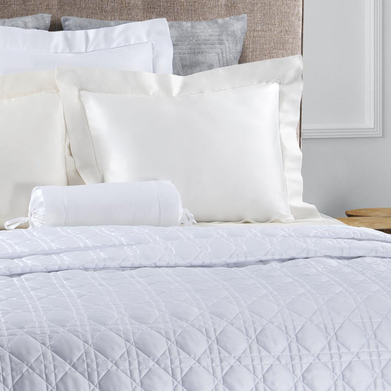 Splendido Sateen Pillow Case, Standard, Pearl