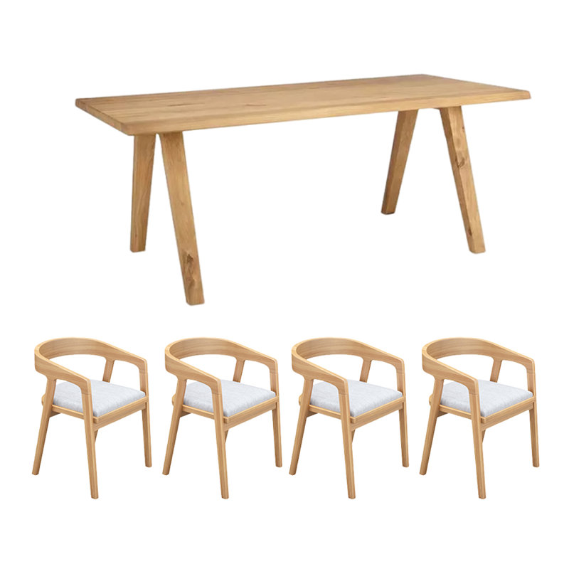 Rectangular Dining Set, H 29,53 po x L 78,74 po x l 35,43 po