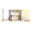 Lit mezzanine double en métal avec bureau et tablettes, lit mezzanine avec échelle et garde-corps, cadre de lit mezzanine pour chambre à coucher-1309034473