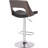 Adjustable Swivel Bar Stool With Curved Seat And Back