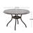 48-Inch Round Patio Table In Cast Aluminum With Hammered Bronze Finish, Tabletop , Umbrella Hole, And Curved Legs, Weather- Option 48-In Outdoor Dining Crafted Of Bronze, Tabletop, For Entertaining