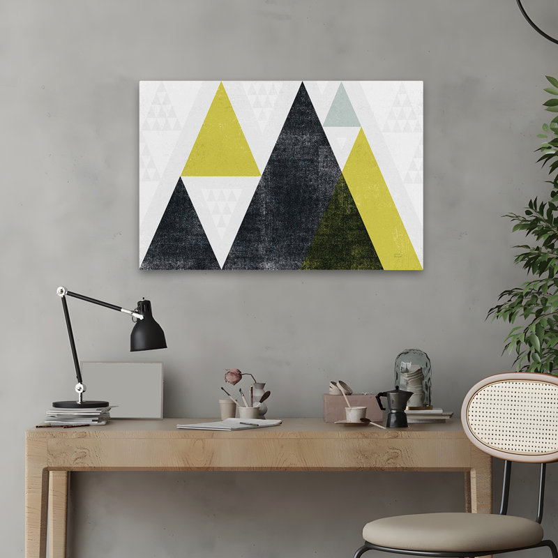 Abstract Geometric - Mod Triangles I, 16" H x 24" W