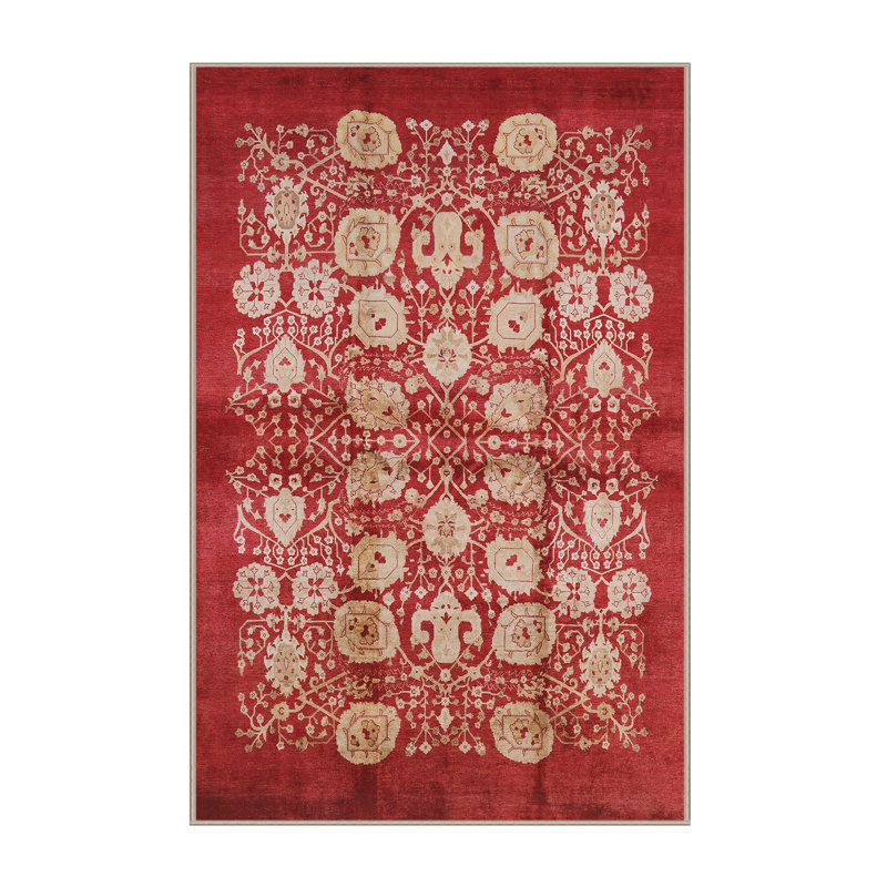 Tapis oriental rouge / beige Laren, Rectangle 2 pi x 3 pi
