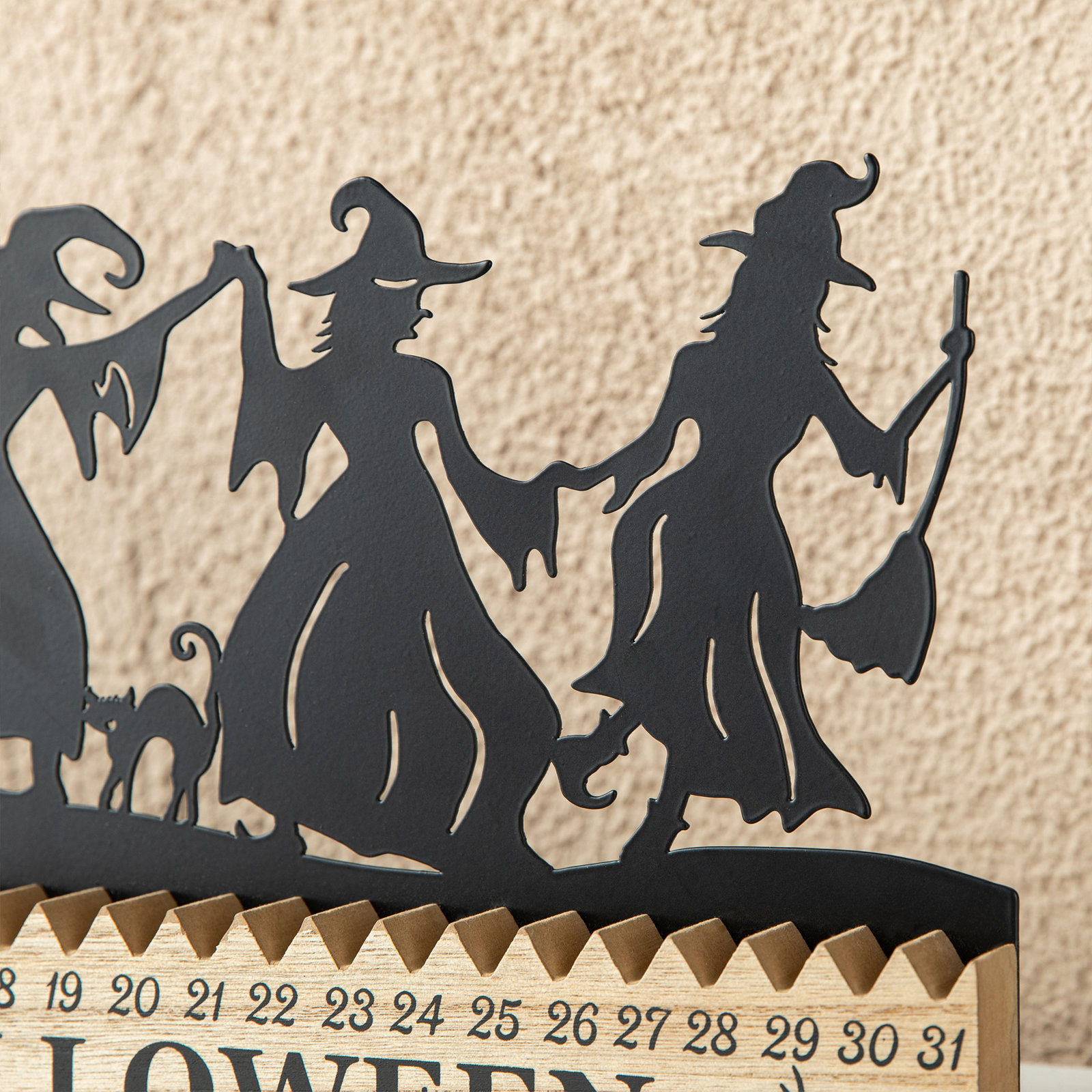 Handmade Wood Dancing Witch Advent Calendar