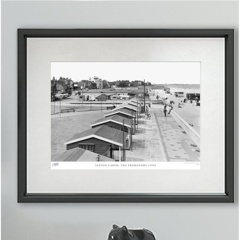 Seaton Carew, The Promenade C1955 - Single Picture Frame Print, 40cm H x 50cm W x 2.3cm D
