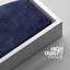 «Mid Century Shape» pastel bleu gris géométrique à motifs géométriques abstraits - cadre flottant, impression sur toile-75850195-75850199