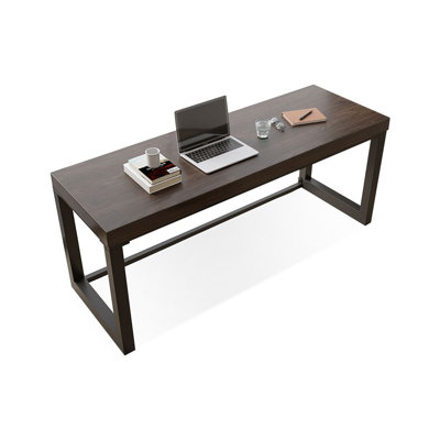 Nut-brown Rectangular Solid Wood Writing desk