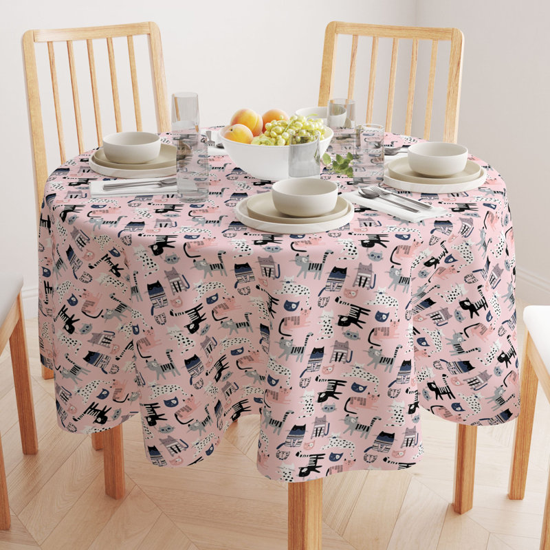 Round Cotton Twill Tablecloth