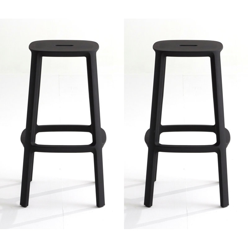 Cadrea Bar & Counter Stool, Counter Stool (25.50" Seat Height), Black