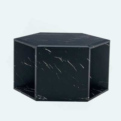 Hexagonal MDF Coffee Table, Multi-Hole Design To Give More Storage Space, Simple And Convenient Design Makes It Suitable For All Kinds Of Style Scenes. 25*21.6
