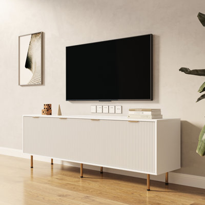 Modern Warm TV Cabinet For 80 Inch TV Stands, For Living Room Bedroom