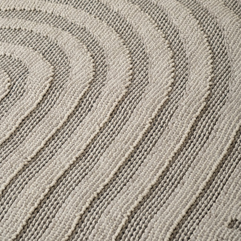 Rug Branch Marfried Abstract Indoor Area Rug, Grey Cream, Modern, Rectangle 3'11" x 5'7"