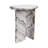 Kramer Stone Marble Accent Table with Modern Design - 24" Round Ivory, Gray & Brown End Table for Living Room, Bedroom, or Office