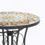 Table d'appoint ronde ronde en céramique, colorée et noire
